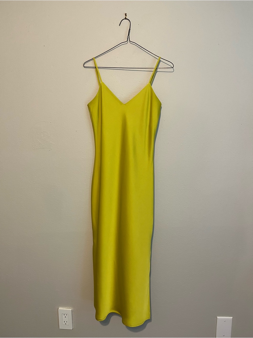 Gianni Bini Haven Satin V-Neck Sleeveless Maxi Slip Dress